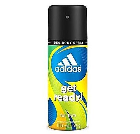 Adidas Get Ready Antiperspirant Ter Önleyici Leke Yapmayan Erkek Sprey Deodorant 150 ml