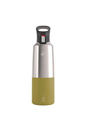 Quechua Outdoor Paslanmaz Çelik Termos - 1 L - Pratik Kapak - Haki - 900
