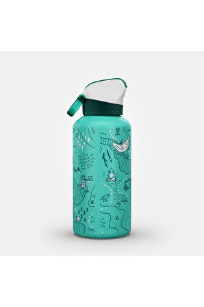 Outdoor Alüminyum Matara - Pipetli / 0,6 Litre - Grafik Desenli - 900