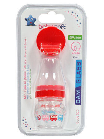 Baby Soft Mini Cam Alıştırma Seti 30 ml 0+ Ay Kırmızı