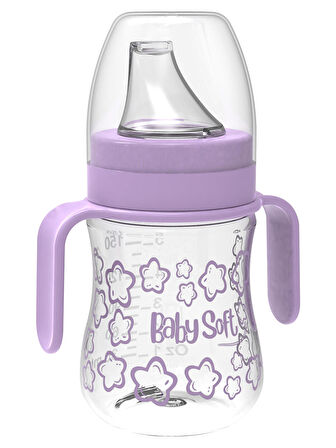 Baby Soft Silikon Akıtmaz Suluk 150 ml Lila