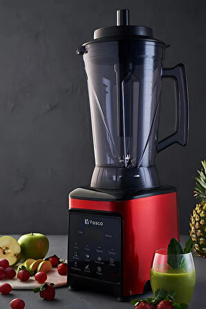 vosco CS-360C Dijital Bar Blender Pro XL (8 Bıçak) Kırmızı