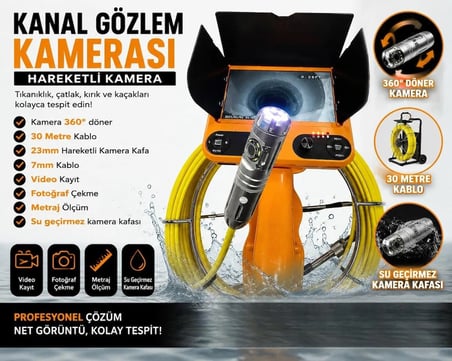 360 Derece Dönen 30 Metre Kanal Gözlem Kamerası