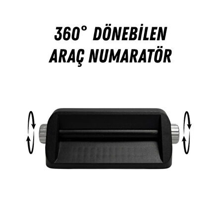 360 DERECE DÖNEBİLEN TELEFON TUTACAK ÖZELLİKLİ ARAÇ NUMARATÖRÜ