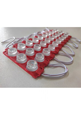 Modül 3 Led 3W Kablolu Parmak Led  5 adet Kırmızı Renk