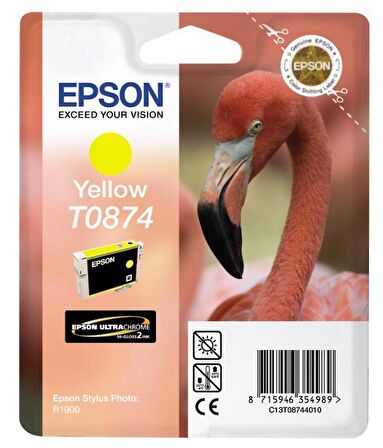 Yellow. With Pigment İnk Epson C13T08744010