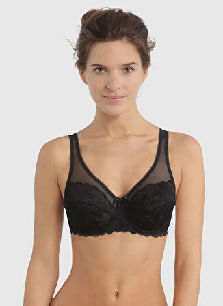 Siyah Kadın  Balenli Sütyen D08H4