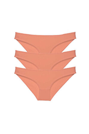 3 adet Süper Eko Set Likralı Kadın Slip Külot Pudra