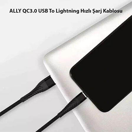 ALLY QC3.0 USB To İPhone Lightning Hızlı Şarj Kablosu