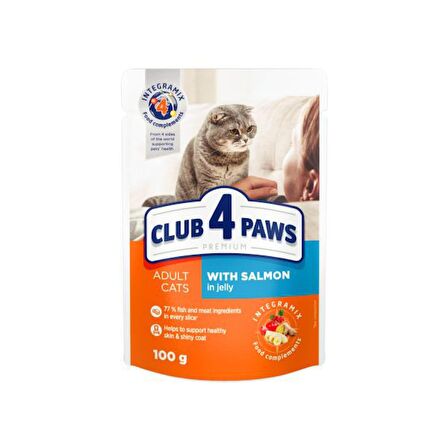 Club4Paws Somonlu Premium Pouch Kedi Maması 100 Gr (456-C0880)