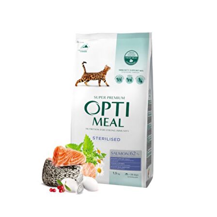 Optimeal Somonlu Kısırlaştırılmış Kedi Mam.1,5 Kg (459-C6816)