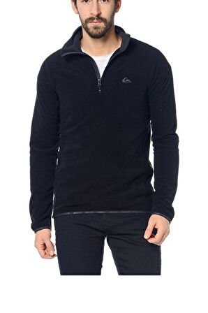 Quiksilver Siyah Erkek Polar Sweatshırt EQYFT03163Mission HalfZip M OTLR