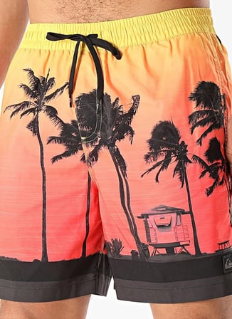 Quiksilver Pardsvly17 M Jamv Gca6 Beli Lastikli Baskılı Çok Renkli Erkek Şort Mayo
