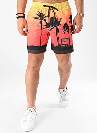 Quiksilver Pardsvly17 M Jamv Gca6 Beli Lastikli Baskılı Çok Renkli Erkek Şort Mayo