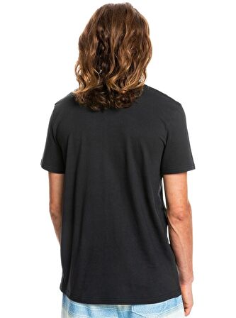 Quiksilver Bisiklet Yaka Baskılı Siyah Erkek T-Shirt EQYZT06534 COMP LOGO SS