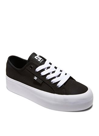 Dc Shoes Siyah - Beyaz Kadın Lifestyle Ayakkabı ADJS300280-BKW MANUAL PLATFORM