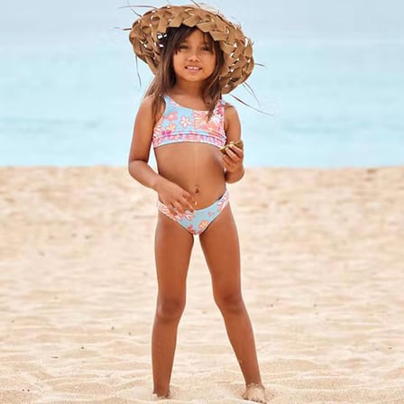 Roxy Funny Childhood Bralette Kız Çocuk Bikini Seti  ERLX203155