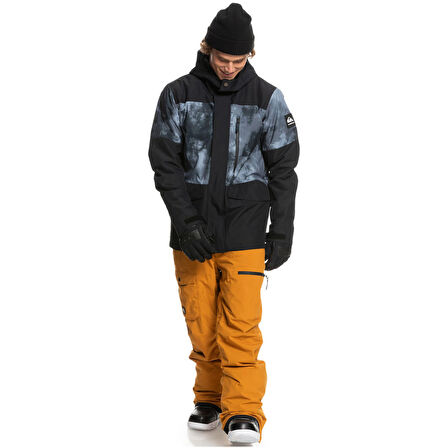 Quiksilver Mission Printed Block Erkek Su Geçirmez Snowboard Kar Montu  EQYTJ03339