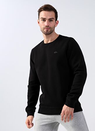 Quiksilver Siyah Erkek Düz Yaka Sweatshirt EQYFT04647 ESSENTIALS M OTLR