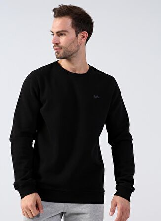 Quiksilver Siyah Erkek Düz Yaka Sweatshirt EQYFT04647 ESSENTIALS M OTLR