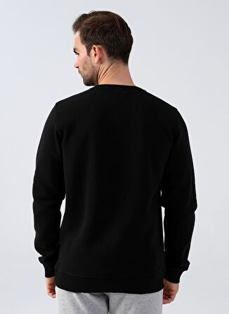 Quiksilver Siyah Erkek Düz Yaka Sweatshirt EQYFT04647 ESSENTIALS M OTLR