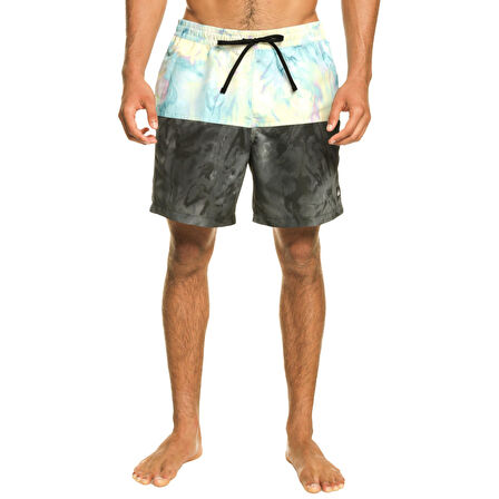 Quiksilver Siyah - Mavi Erkek Şort Mayo EQYJV03994 BUTT LOGO VOLLEY 17NB