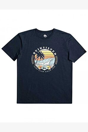 Quiksilver Bisiklet Yaka Lacivert Erkek T-Shirt EQYZT07282 QSSURFCLUBII M TEES