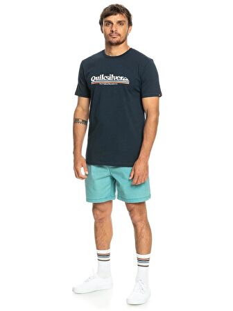 Quiksilver Bisiklet Yaka Lacivert Erkek T-Shirt EQYZT07216 BETWEENTHELINES M TEES