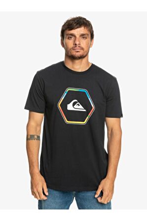 Quiksilver Bisiklet Yaka Siyah Erkek T-Shirt EQYZT07227 INSHAPES M TEES