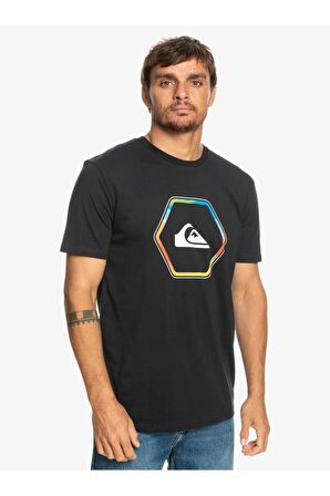 Quiksilver Bisiklet Yaka Siyah Erkek T-Shirt EQYZT07227 INSHAPES M TEES