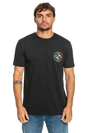 Quiksilver Bisiklet Yaka Siyah Erkek T-Shirt EQYZT07232 COREBUBBLE M TEES