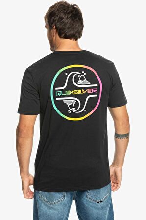 Quiksilver Bisiklet Yaka Siyah Erkek T-Shirt EQYZT07232 COREBUBBLE M TEES