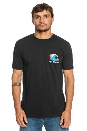 Quiksilver Bisiklet Yaka Siyah Erkek T-Shirt EQYZT07230 OCEANBED M TEES