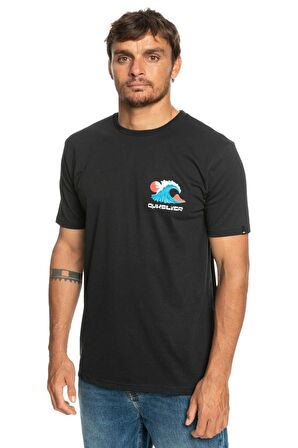 Quiksilver Bisiklet Yaka Siyah Erkek T-Shirt EQYZT07230 OCEANBED M TEES