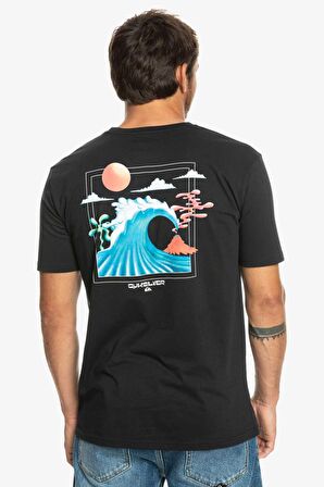 Quiksilver Bisiklet Yaka Siyah Erkek T-Shirt EQYZT07230 OCEANBED M TEES