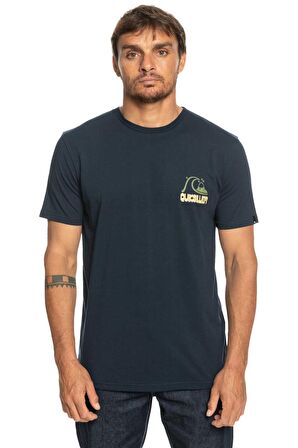 Quiksilver Bisiklet Yaka Lacivert Erkek T-Shirt EQYZT07225 RISESHINE M TEES