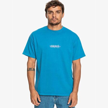 Quiksilver Bisiklet Yaka Mavi Erkek T-Shirt EQYZT07255 QSCONNECTED M TEES