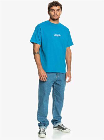 Quiksilver Bisiklet Yaka Mavi Erkek T-Shirt EQYZT07255 QSCONNECTED M TEES