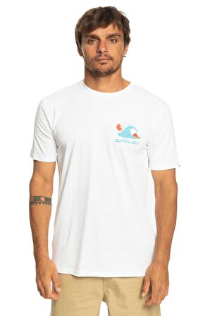 Quiksilver Bisiklet Yaka Beyaz Erkek T-Shirt EQYZT07230 OCEANBED M TEES