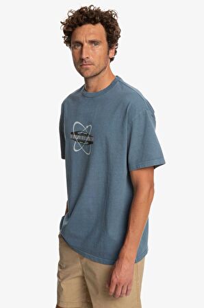 Quiksilver Bisiklet Yaka Mavi Erkek T-Shirt EQYZT07268 ORBIT M TEES