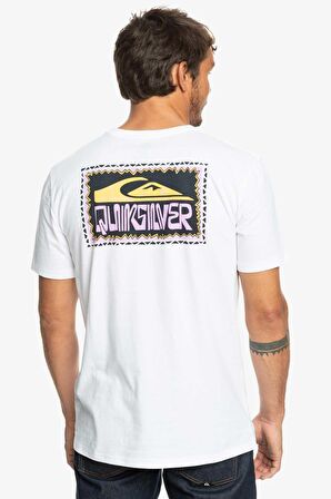 Quiksilver Bisiklet Yaka Beyaz Erkek T-Shirt EQYZT07224 WARPEDFRAMES M TEES