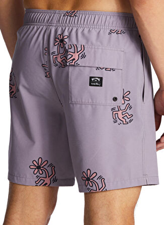 Billabong Gri Erkek Şort Mayo ABYJV00109 FLOWER DANCE LAYBACK