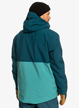Quiksilver Mavi Erkek Kapüşon Yaka Regular Fit Waterproof Kayak Montu EQYTJ03431 Sycamore Jk