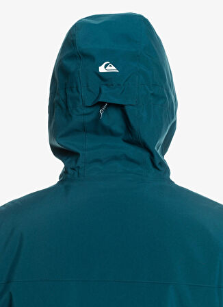 Quiksilver Mavi Erkek Kapüşon Yaka Regular Fit Waterproof Kayak Montu EQYTJ03431 Sycamore Jk