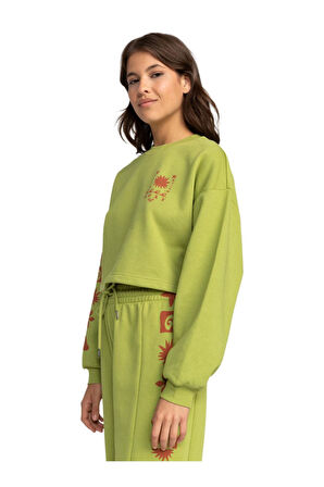 Roxy Erjft04759 Win The Game Sweat Yeşil Kadın Sweatshirt