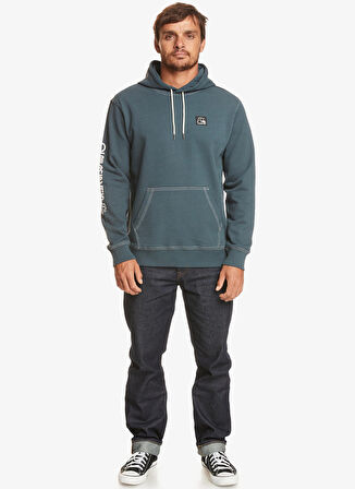 Quiksilver Mavi Erkek Kapüşon Yaka Sweatshirt EQYFT04794 The Original Hood