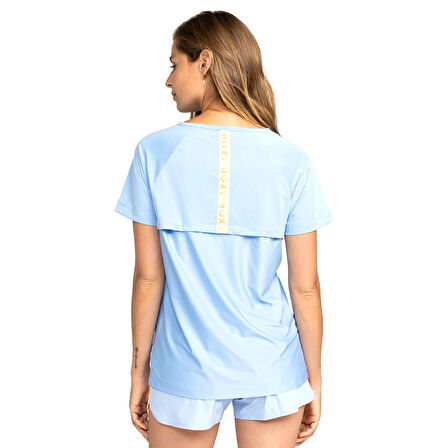 Bold Moves Kadın Mavi Günlük Stil T-Shirt ERJKT04112-BHG0