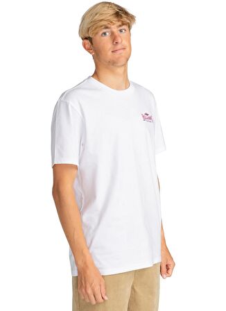 Billabong Beyaz Erkek Bisiklet Yaka Regular Fit Desenli T-Shirt EBYZT00170_DREAMY PLACE  TEES