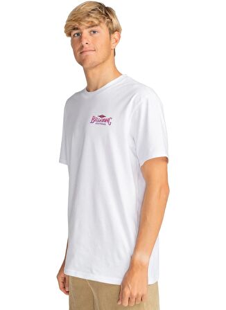 Billabong Beyaz Erkek Bisiklet Yaka Regular Fit Desenli T-Shirt EBYZT00170_DREAMY PLACE  TEES