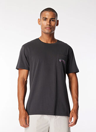 Billabong Siyah Erkek Bisiklet Yaka Regular Fit  T-Shirt EBYZT00175_STACKED ARCH PK  TEES